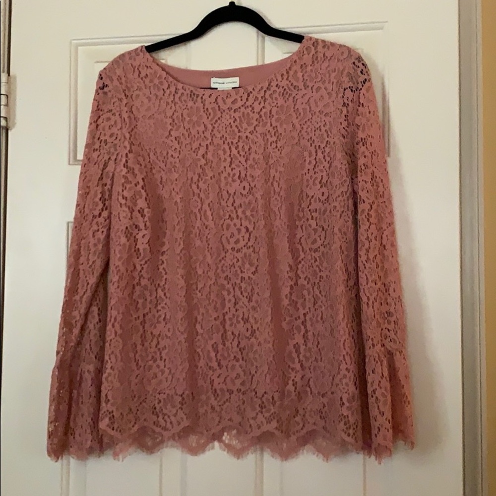 Adrienne Vittadini Lace Blouse